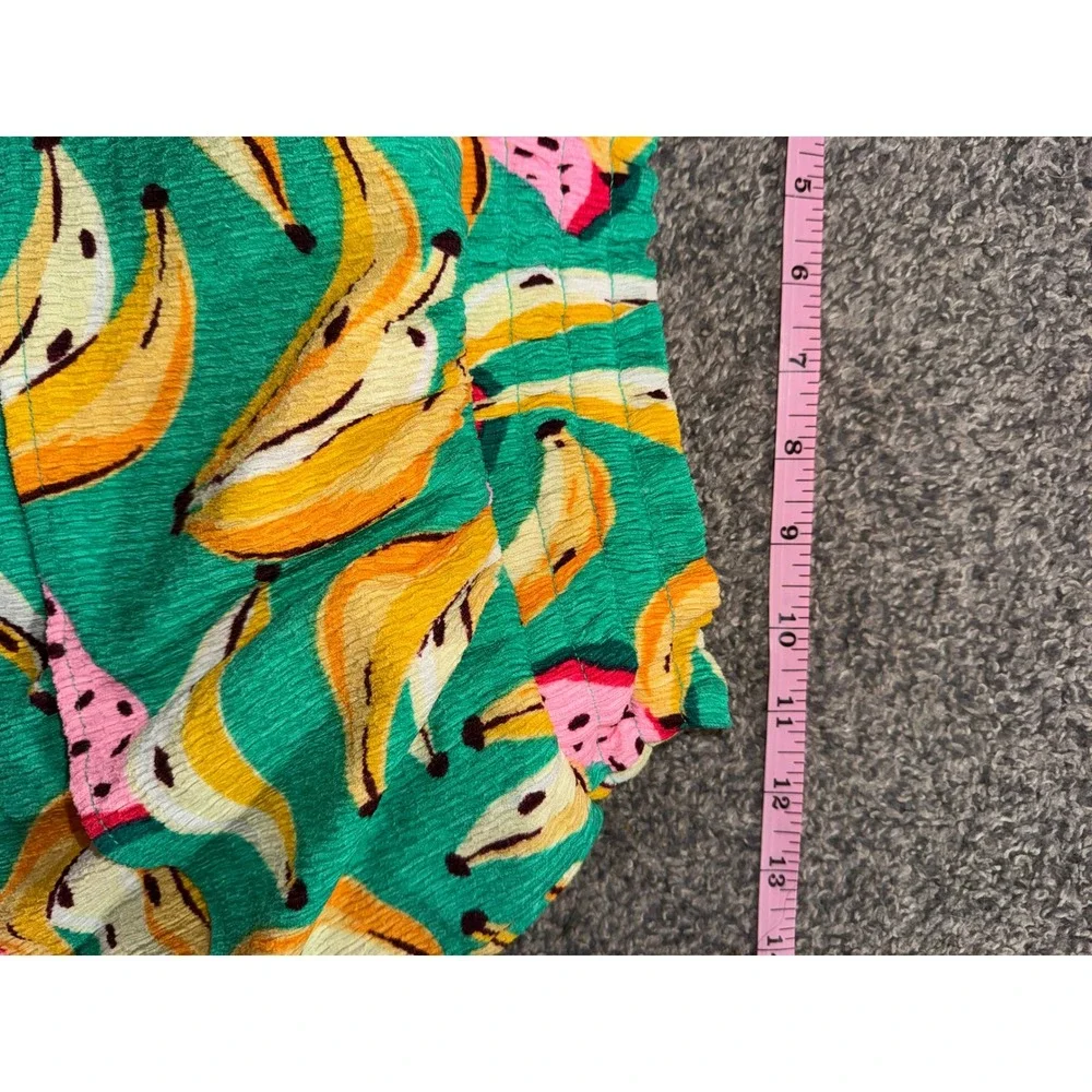 Old Navy Skort Kids Size L 10-12 Green Banana Watermelon‎ Ruffle Fruit Skirt